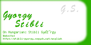 gyorgy stibli business card